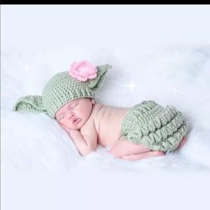 Baby girl yoda newborn photography prop